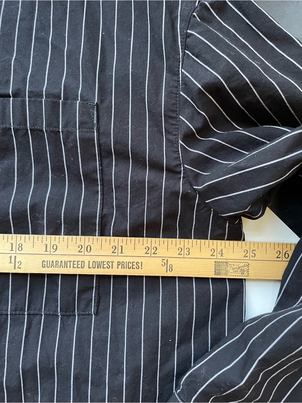 Divided by H&M Black Button Up Shirt with White Pinstripes - Picture 7 of 7